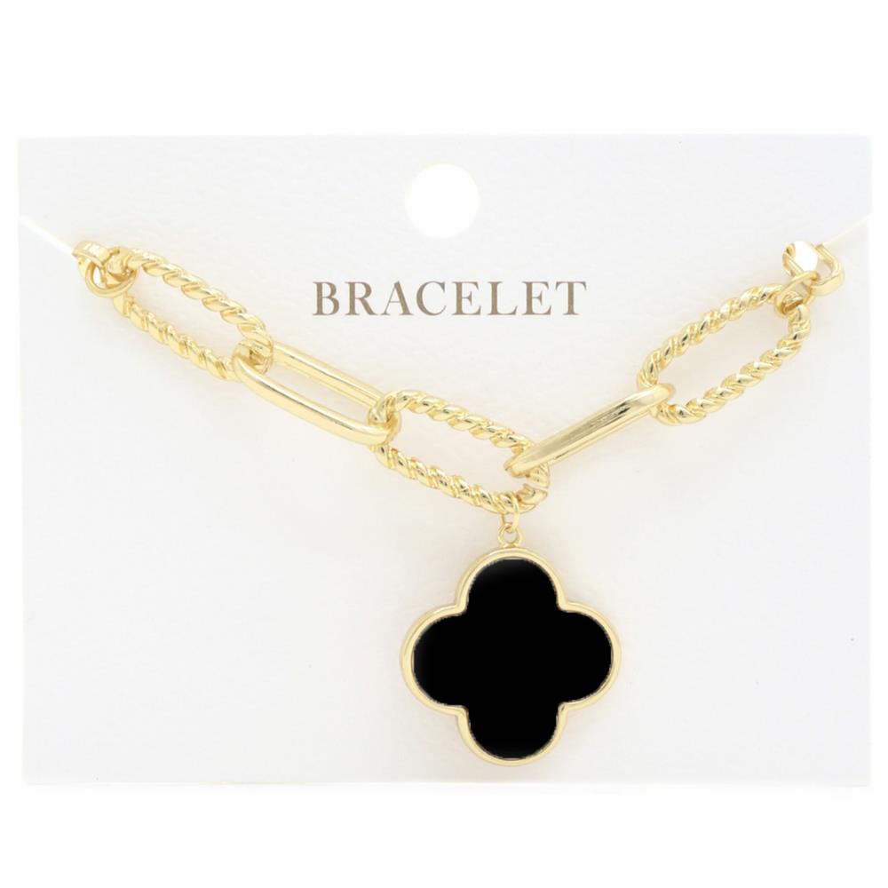 Copy of Pearl Beaded Oval Link Bracelet | Swank Boutique
