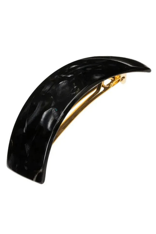 Rectangle Volume Barrette - Nacro Black