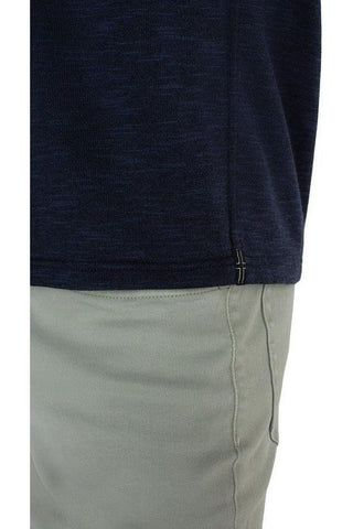 Button Up Short Sleeve Shirt - Navy/Multi-Blue | Swank Boutique