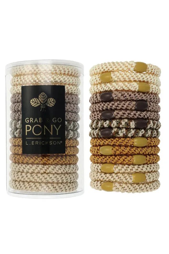 Grab & Go Pony Tube - Oatmeal | Swank Boutique