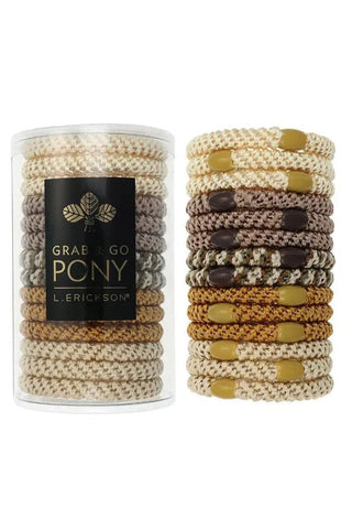 Grab & Go Pony Tube - Oatmeal | Swank Boutique