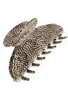 Large Couture Hair Claw - Opera Silver | Swank Boutique