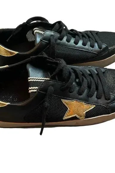 Penny Black & Gold Sneaker | Swank Boutique