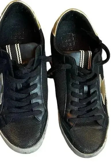 Penny Black & Gold Sneaker | Swank Boutique