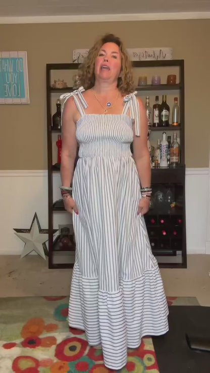 Poplin Striped Dress