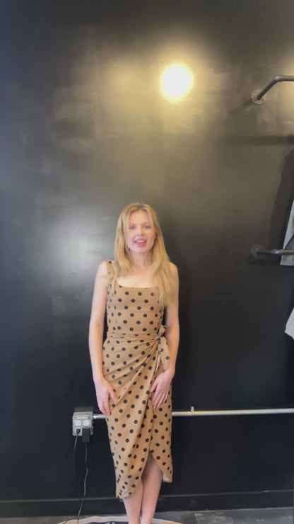 Mocha Polka Dot Dress