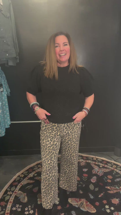 Leopard Print Denim