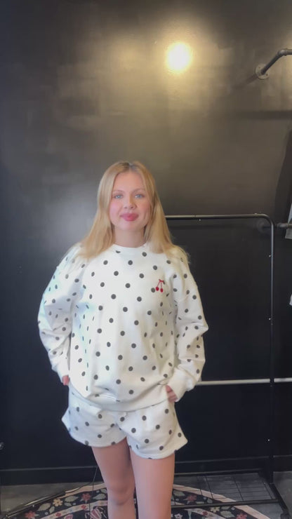 Opal Polka Dot Sweatshirt