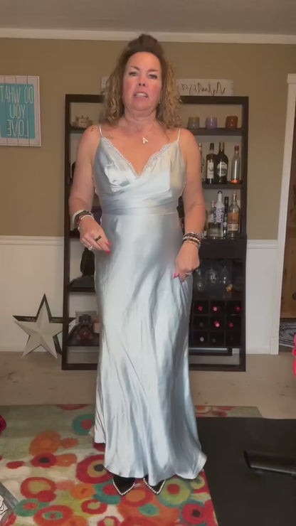 Steel Blue Maxi Dress