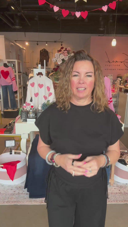 Serafina Side Ruched Top- Black