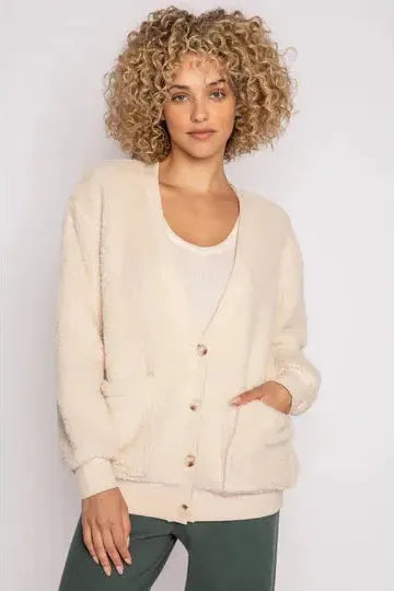 P.J. Salvage Shearling Cardigan | Swank Boutique