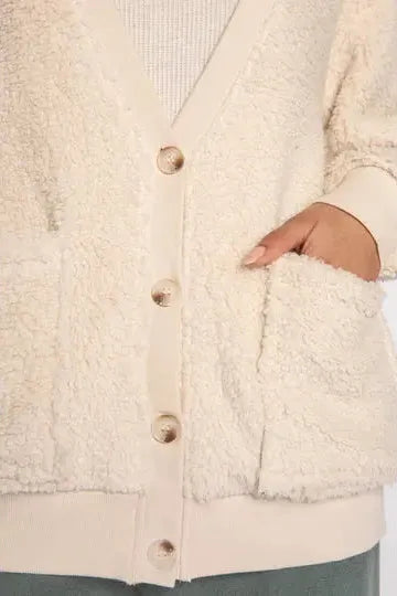 P.J. Salvage Shearling Cardigan | Swank Boutique