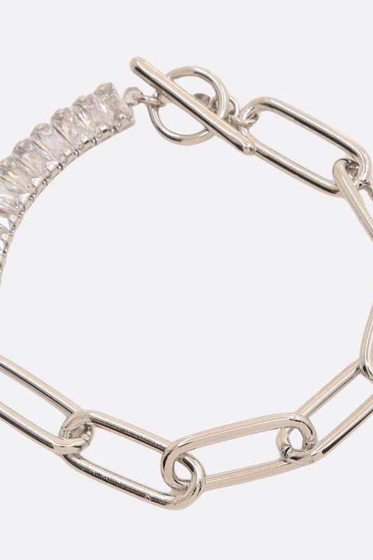 Silver Oval Link Bracelet