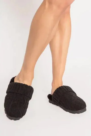 P.J. Salvage Cable Knit Slides | Swank Boutique