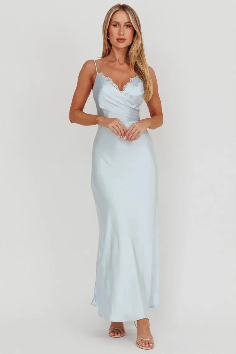 Steel Blue Maxi Dress Medium