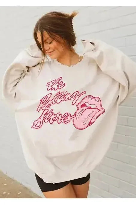 Rolling Stones Malibu Puff Sweatshirti | Swank Boutique