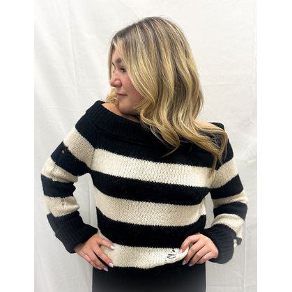 Mia Striped Sweater | Swank Boutique