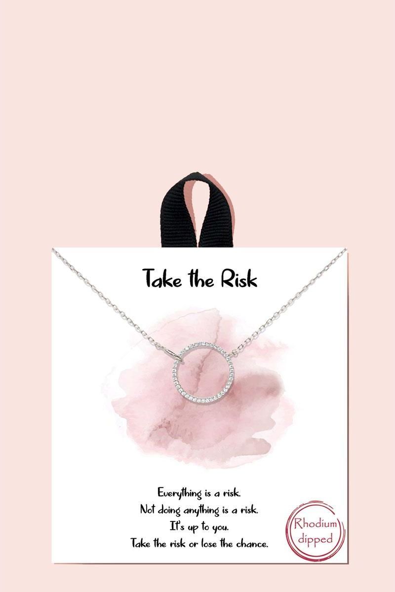 Take The Risk Pendant Necklace - Gold | Swank Boutique