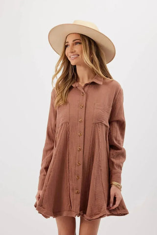 Wine Tessa Tunic Dress | Swank Boutique