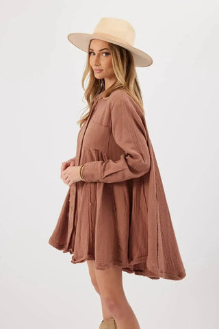 Wine Tessa Tunic Dress | Swank Boutique