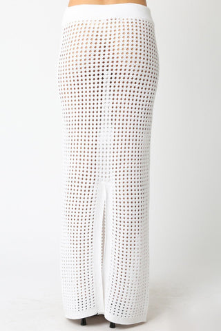 Easy Breezy Knit Skirt White | Swank Boutique