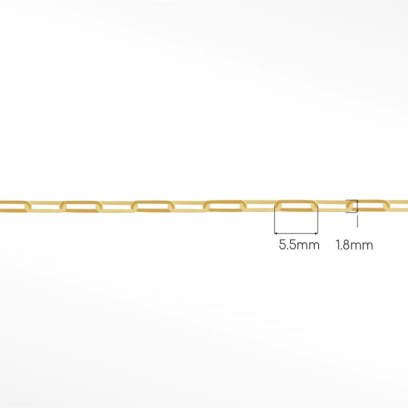 Paperclip Chain - 14K Yellow Gold | Swank Boutique