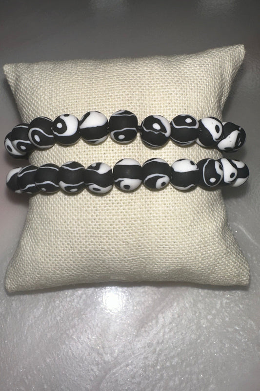 Yin Yang Beaded Bracelet