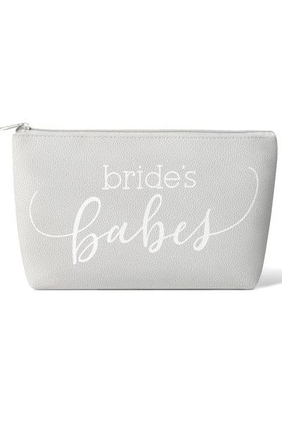 Grey Bride's Babes Makeup Bag