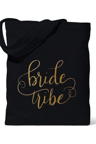 Black Bride Tribe Tote Bag in Canvas