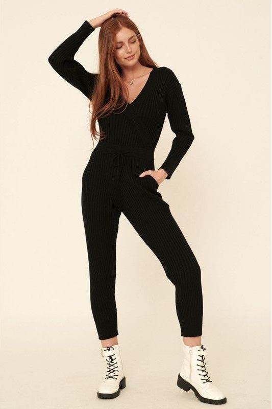 Ribbed Knit Jumpsuit | Swank Boutique