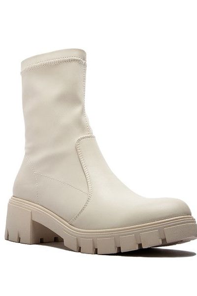 Beige Lug Boot