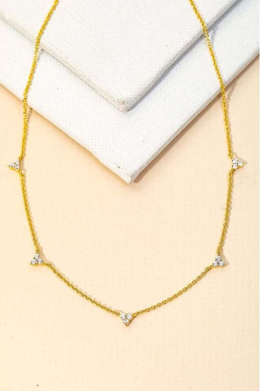 Triangle Stud Necklace | Swank Boutique