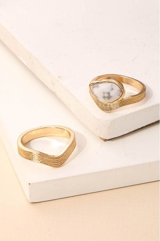 Stone Ring Set | Swank Boutique