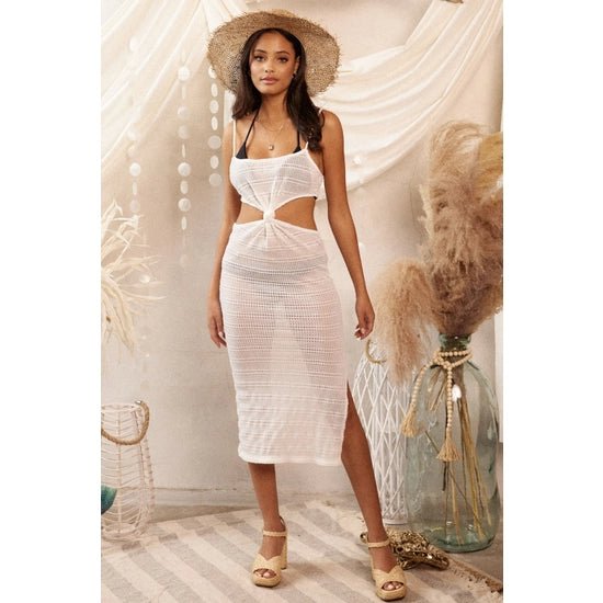 Knot Front Mesh Cover Up | Swank Boutique