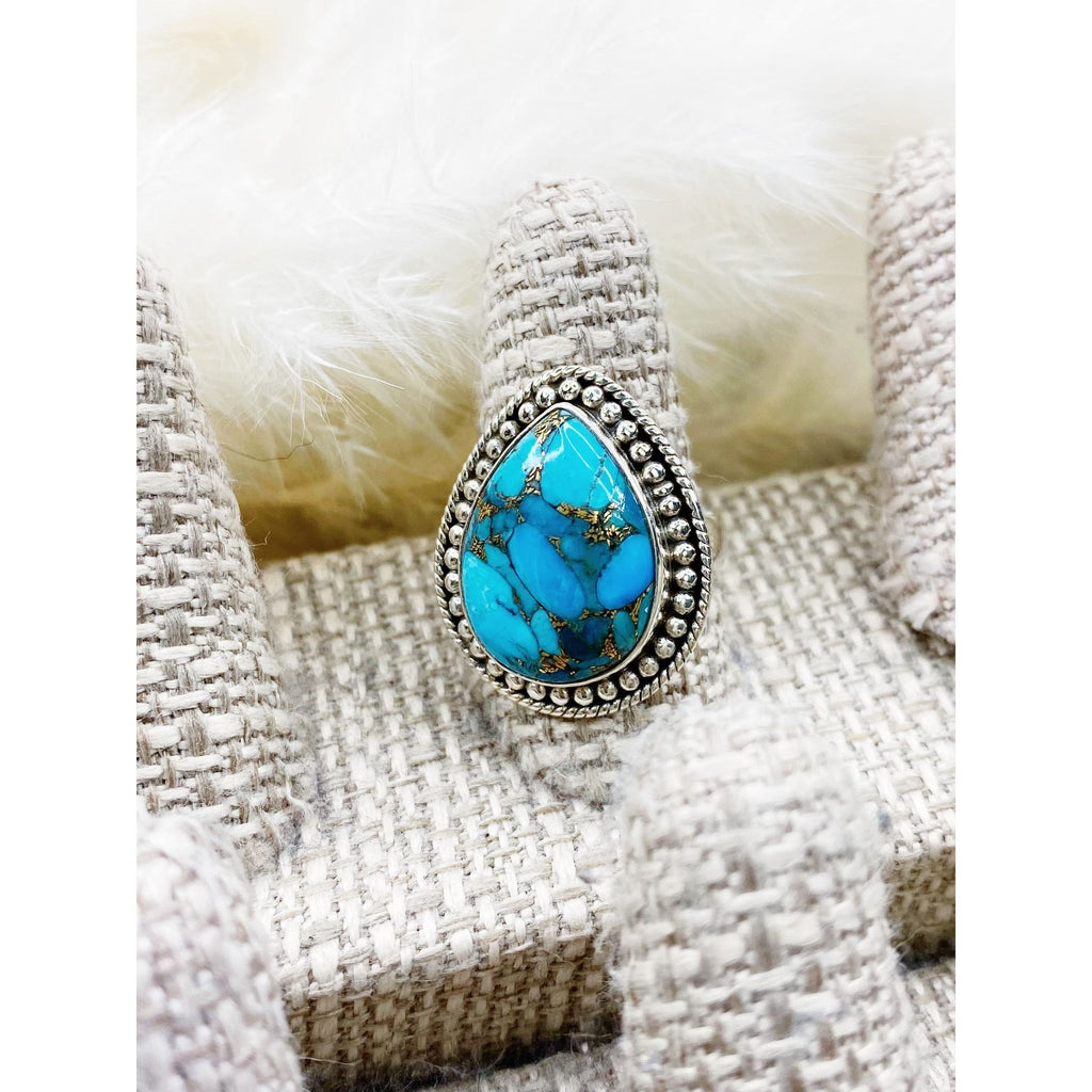 Copy of Tear Drop Turquoise Ring | Swank Boutique