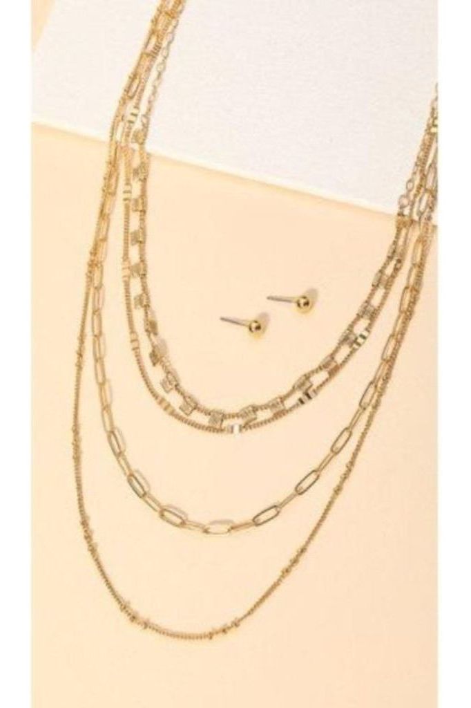 4 Layer Chain Necklace | Swank Boutique