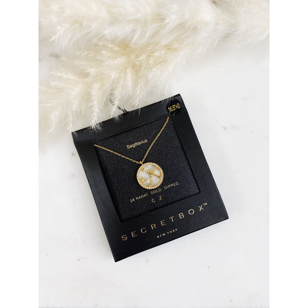 Sagittarius Pendant Necklace - Gold | Swank Boutique