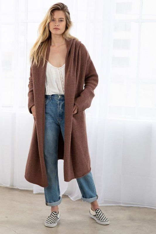 Ultra Cozy Two Pocket Cardigan- Cocoa | Swank Boutique