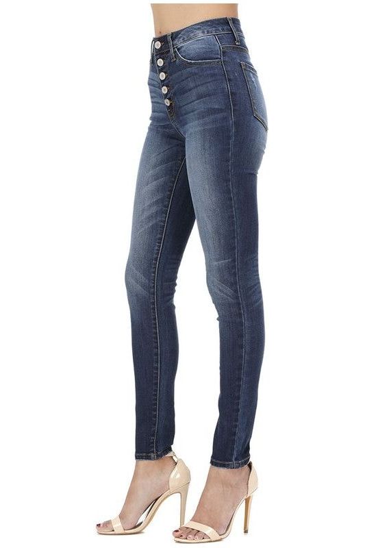 Demi Ultra High Waist Skinny Jean in Dark