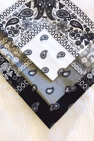Up-town Bandana Scarf- White | Swank Boutique