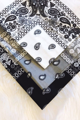 Up-town Bandana Scarf- Grey | Swank Boutique
