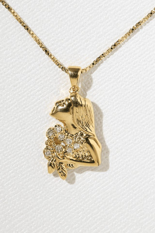 Vanessa Mooney Star Zodiac 24k Gold Plated Necklace | Swank Boutique