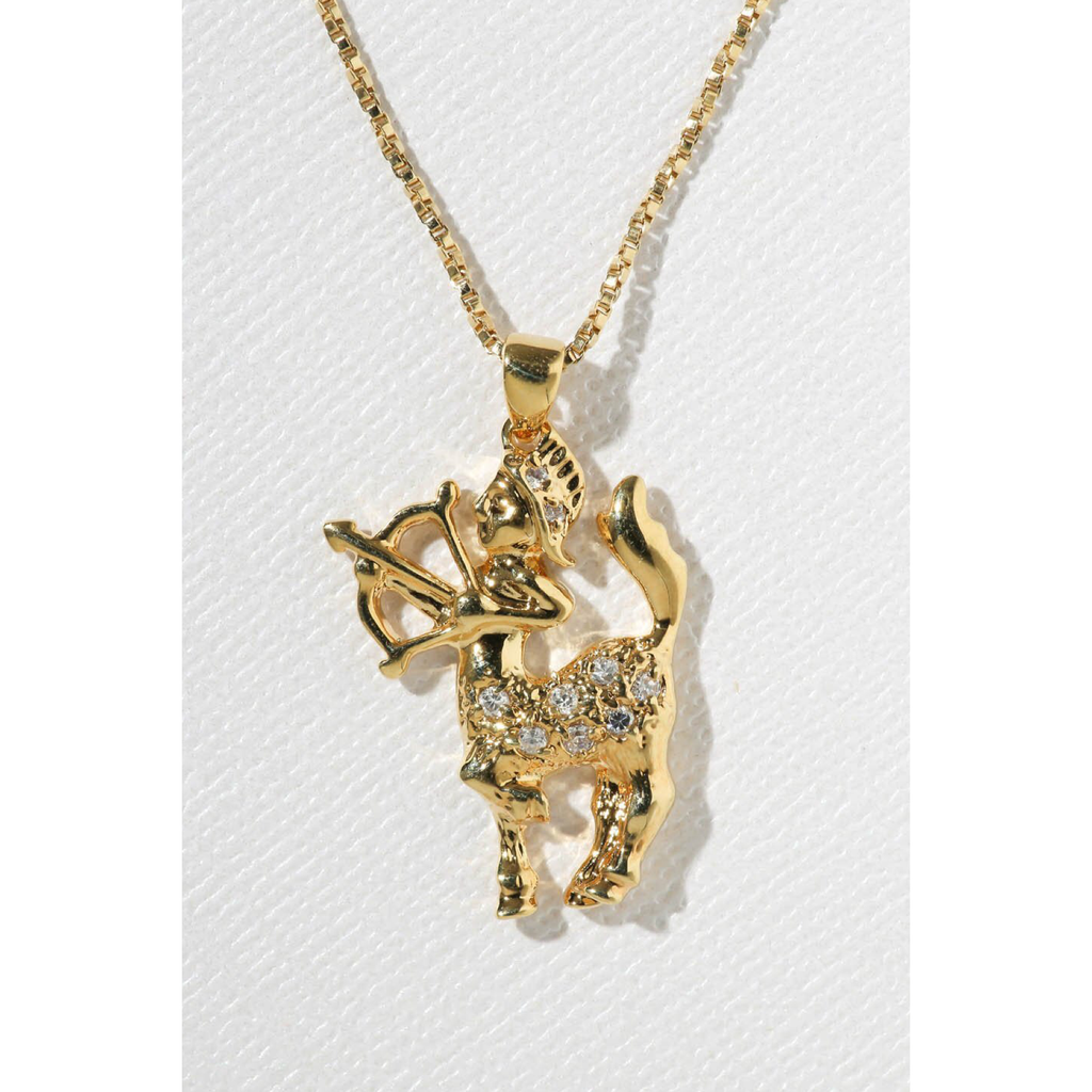 Vanessa Mooney Star Zodiac 24k Gold Plated Necklace