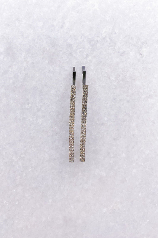 Copy of Rhinestone Hair Pins - Silver | Swank Boutique