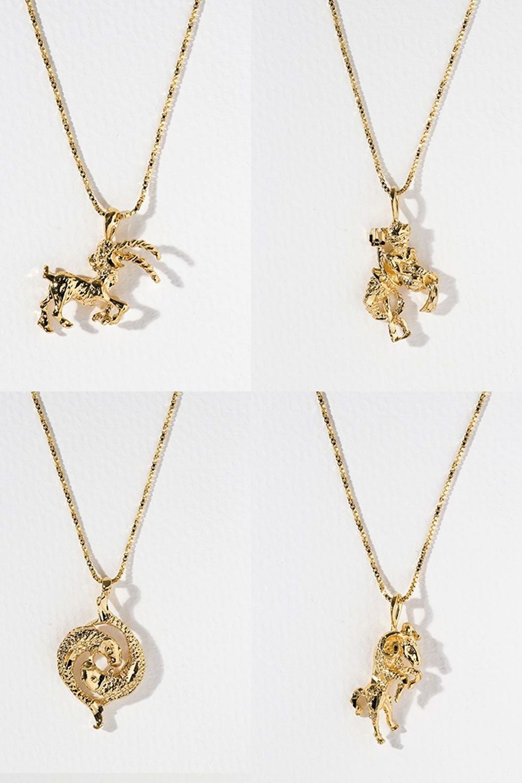 Vanessa Mooney Zodiac 24k Gold Plated Necklace | Swank Boutique