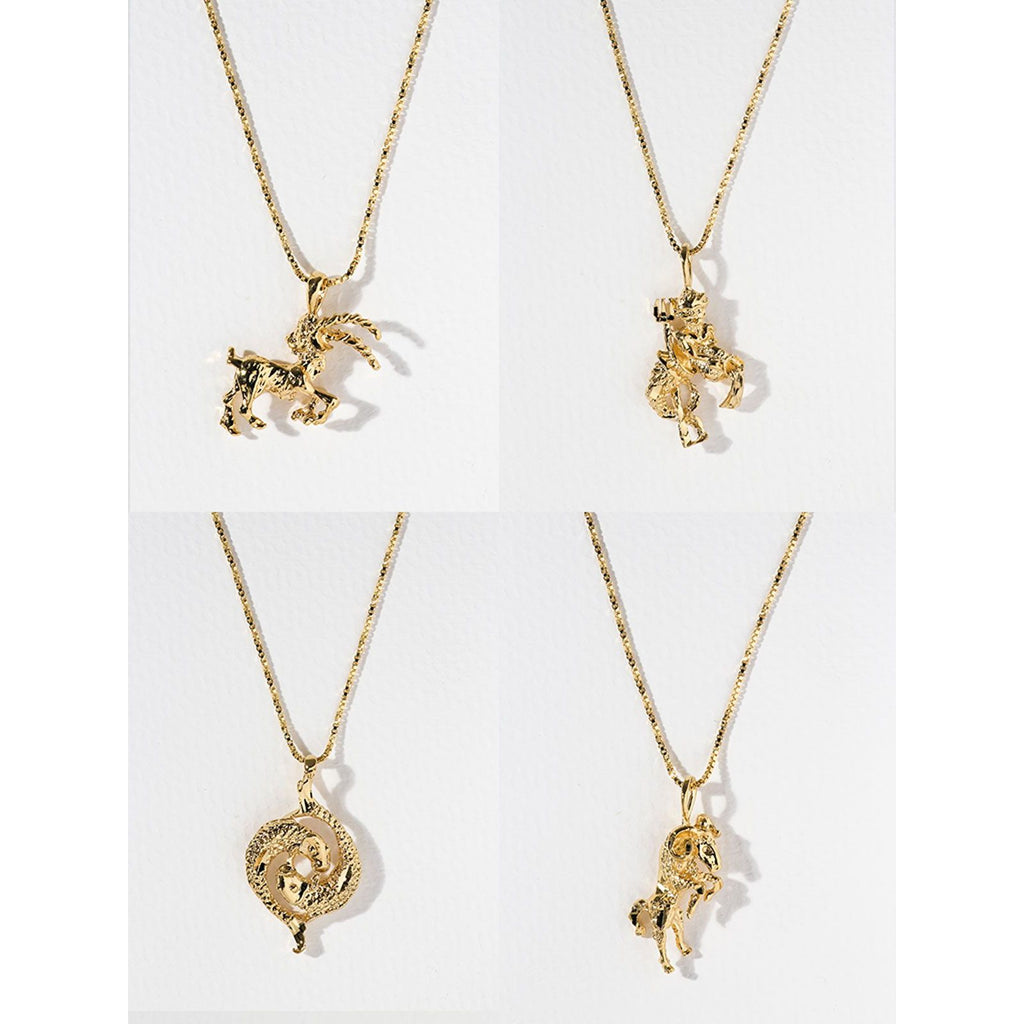 Vanessa Mooney Zodiac 24k Gold Plated Necklace