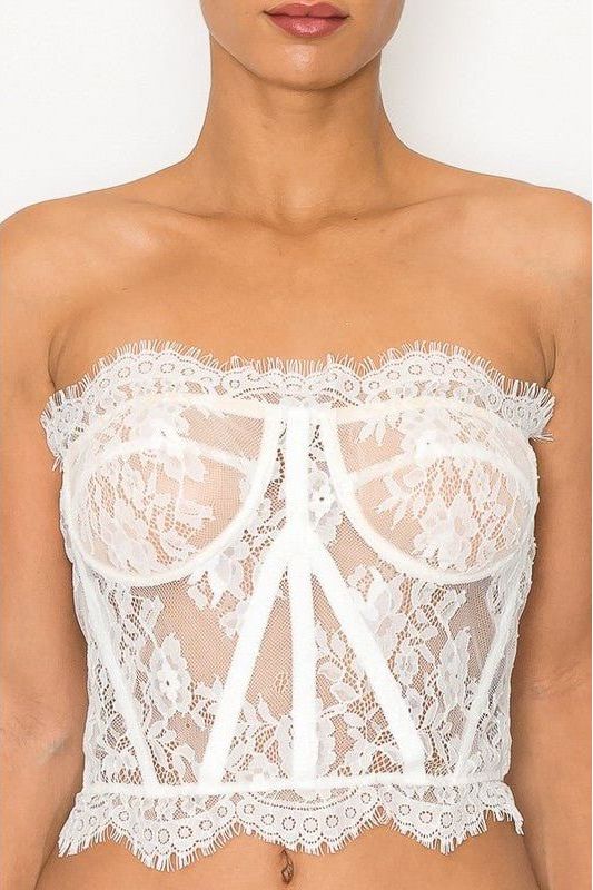 Copy of Eyelet Lace Tube Top | Swank Boutique