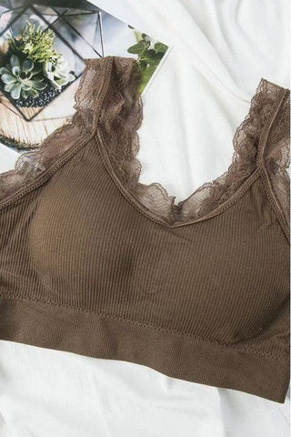 Lace Bralette- Brown | Swank Boutique