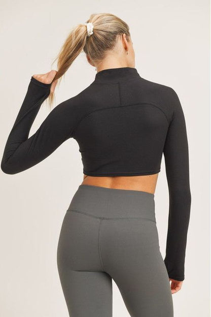 Half Zip Crop Top | Swank Boutique