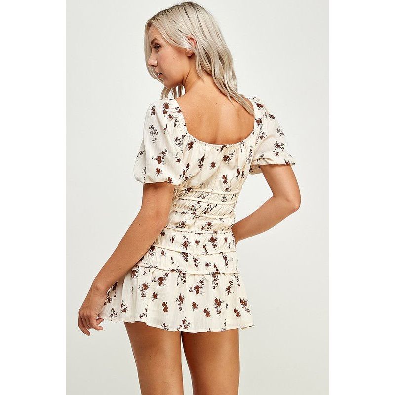 Puff Sleeve Mini Dress | Swank Boutique